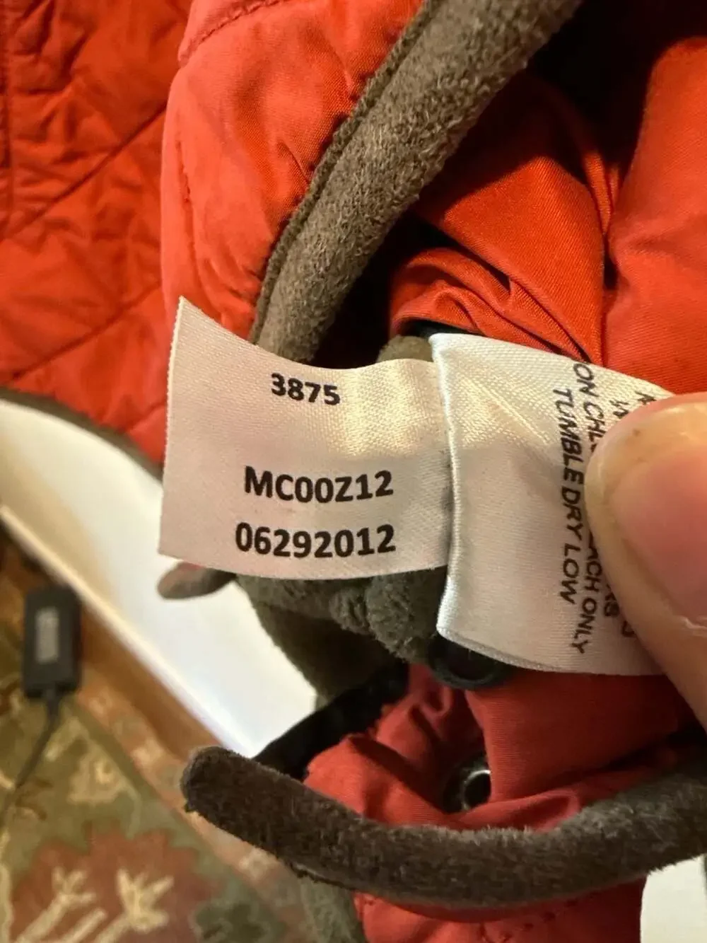 Peter Millar Red Quilted Fleece-Lined Suffolk Travel Jacket Size Large - Picture 6 of 7